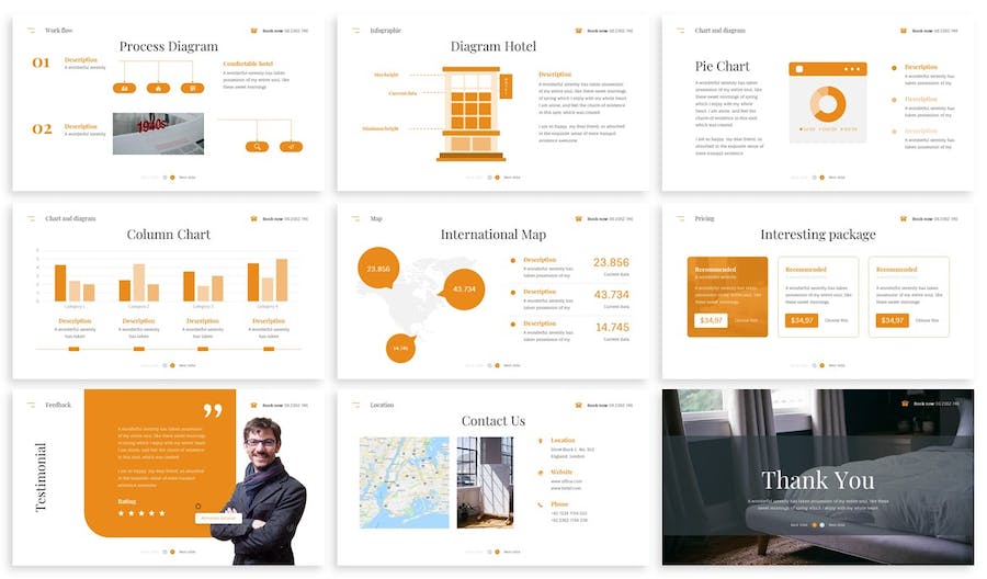 酒店品牌推广宣传PPT模板 - 顶尖PPT