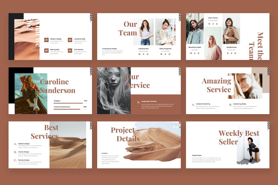 杂志风格图册展示Keynote模板 - 顶尖PPT