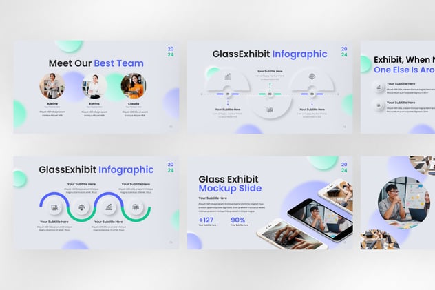 形态设计玻璃质感PPT模板 - 顶尖PPT