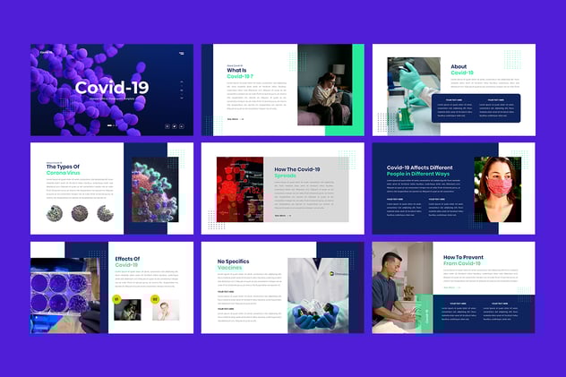 流感疾病与病毒治疗防护PPT模板 - 顶尖PPT