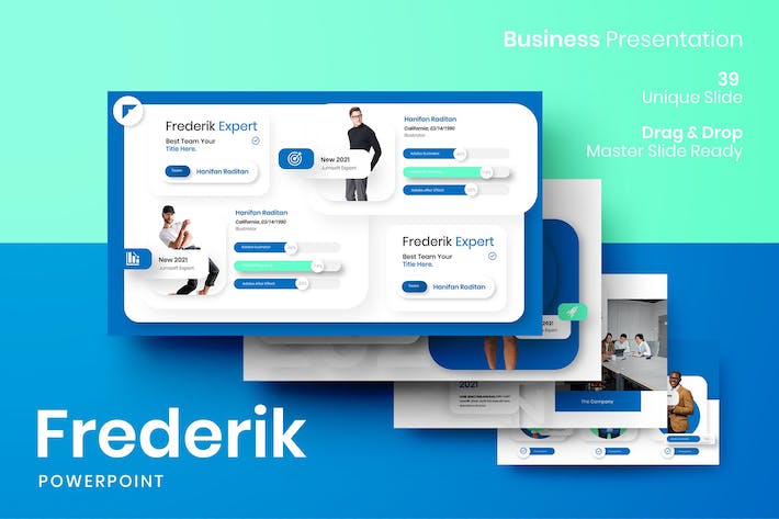 微立体商务团队企业展示通用PPT模板 - 顶尖PPT