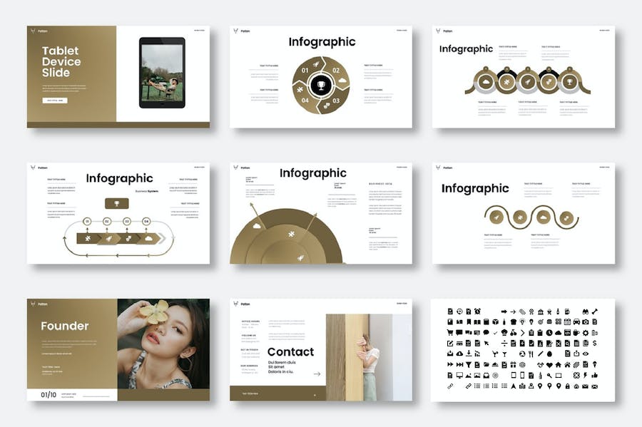 复古配色陶瓷产品展示国外时尚流行风格PPT模板 - 顶尖PPT