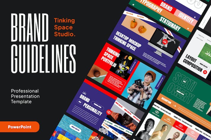 创意品牌指南规范设计PPT模板 - 顶尖PPT