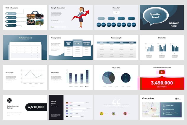 稳重大气商务企业提案动画PPT模板 - 顶尖PPT