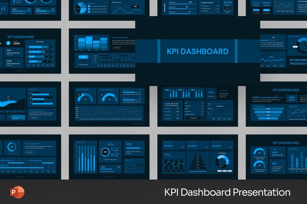 数据仪表板统计分析展示PPT模板 - 顶尖PPT