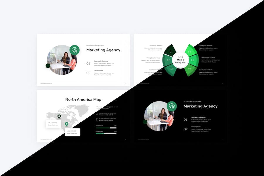 绿色极简设计年度消费数据分析商业通用PPT模板 - 顶尖PPT