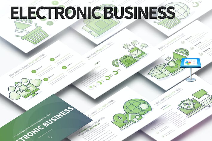 电子商务插画图形keynote模板 - 顶尖PPT