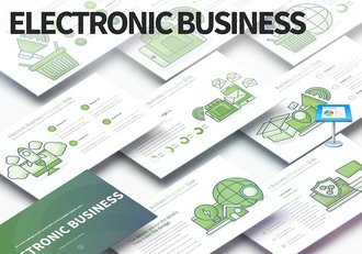 电子商务插画图形keynote模板 - 顶尖PPT