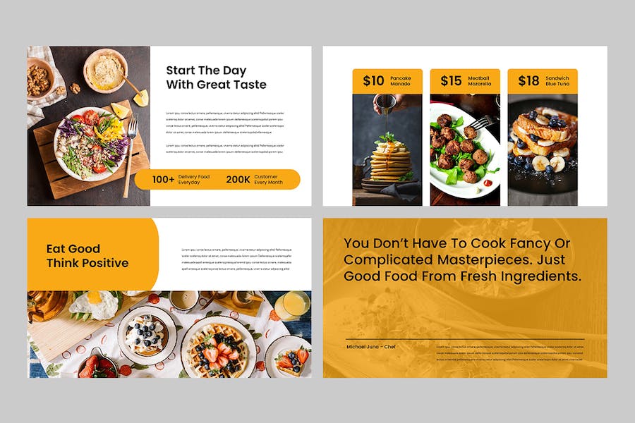 食品餐饮商业推介宣传PPT模板 - 顶尖PPT