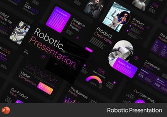 机器人创新人工智能PPT模板 - 顶尖PPT