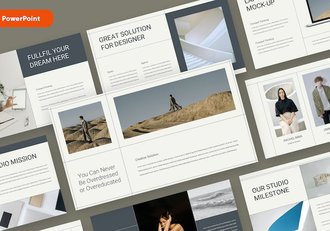 创意工作室设计展示PPT模板 - 顶尖PPT