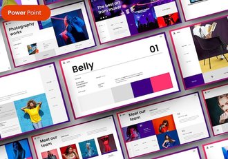 渐变边框企业介绍总结计划PPT模板 - 顶尖PPT