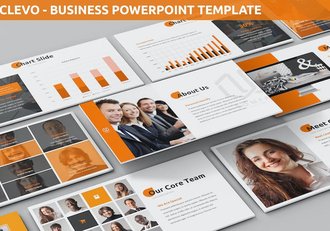 橙色简约商务企业业务介绍PPT模板 - 顶尖PPT