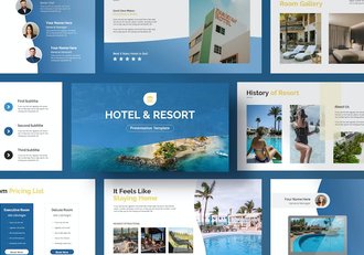 酒店度假村服务Keynote模板 - 顶尖PPT