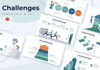 商业挑战信息图表PPT模板 - 顶尖PPT