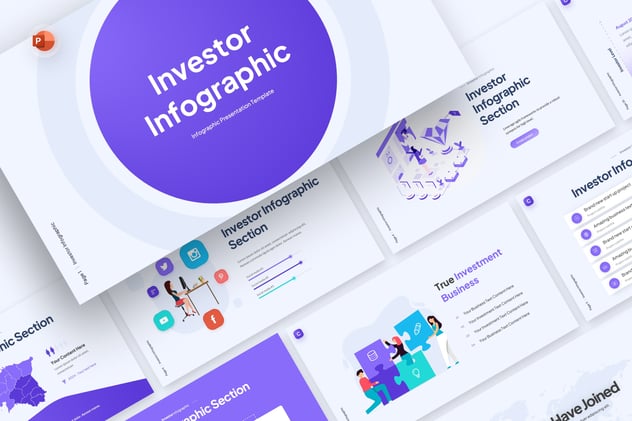 投资者信息图形PPT模板 - 顶尖PPT