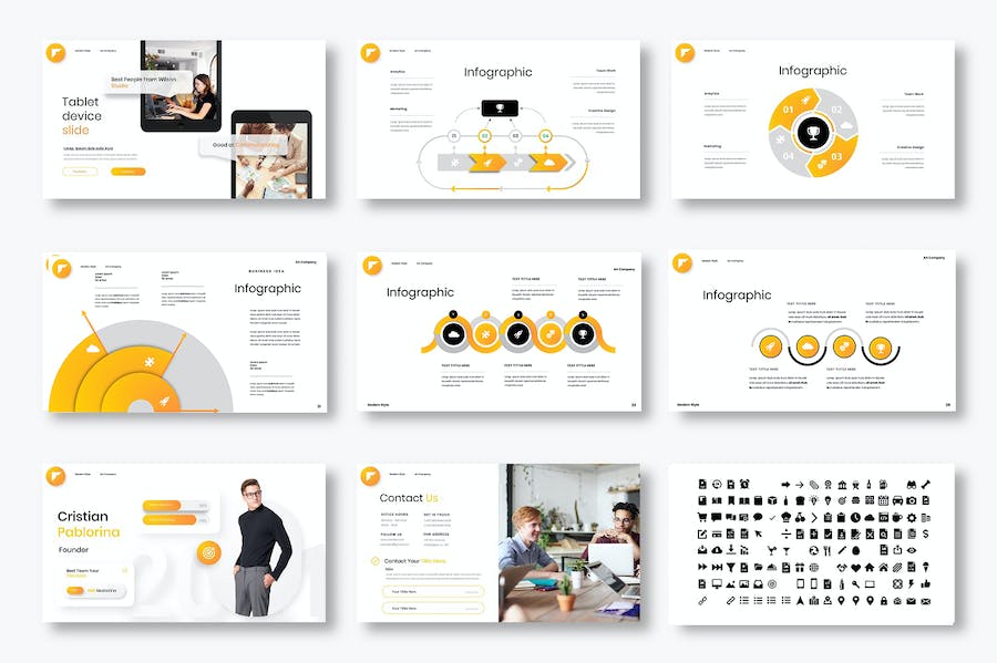 橙黄色大气企业合作商业计划战略合作年计划总结多用途商务PPT模板 - 顶尖PPT