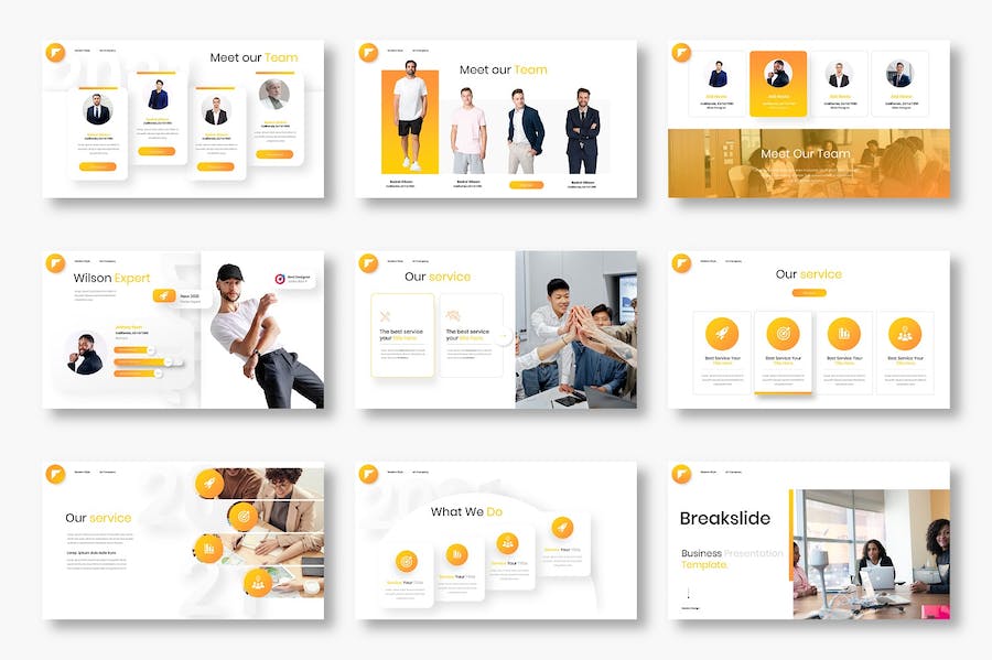 橙黄色大气企业合作商业计划战略合作年计划总结多用途商务PPT模板 - 顶尖PPT