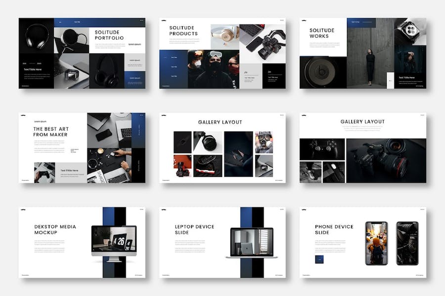 冷色调商业数据分析汇报战略规划keynote模板 - 顶尖PPT