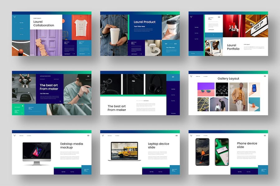 国外产品图片摄影展示商业商务通用PPT模板 - 顶尖PPT