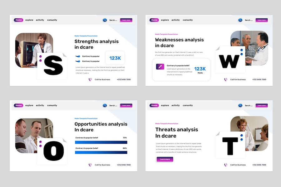 专业医疗健康行业报告演示PPT模板 - 顶尖PPT
