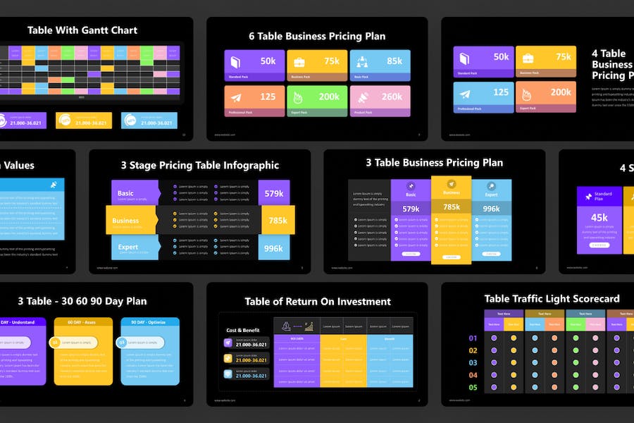 数据表格信息图表PPT模板 - 顶尖PPT