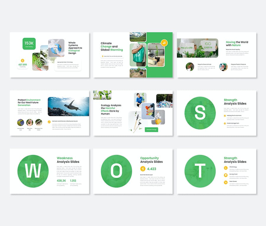 生态环境保护绿色可持续发展PPT模板 - 顶尖PPT