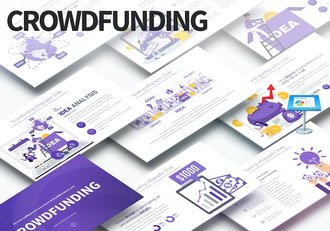 众筹创意概念插画信息图形keynote模板 - 顶尖PPT