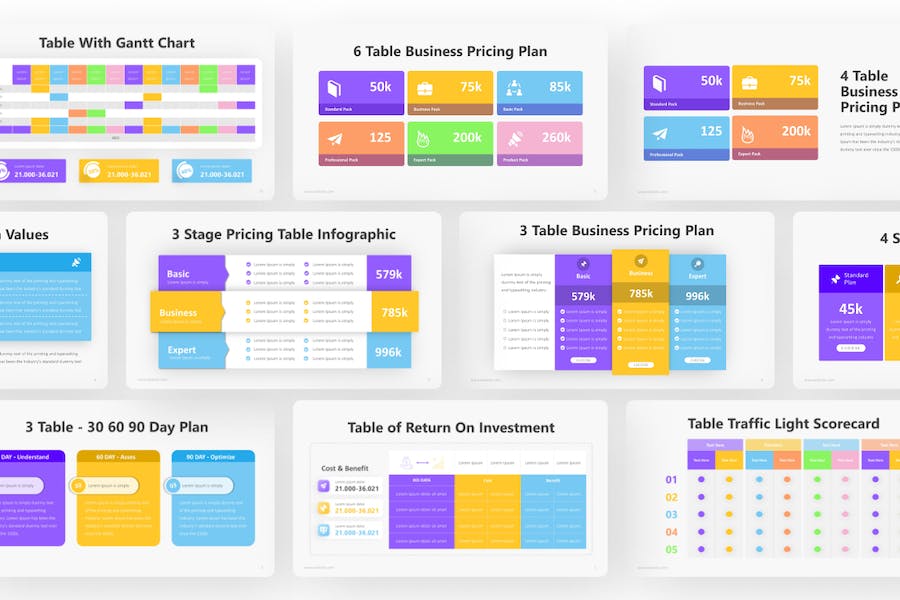 数据表格信息图表PPT模板 - 顶尖PPT