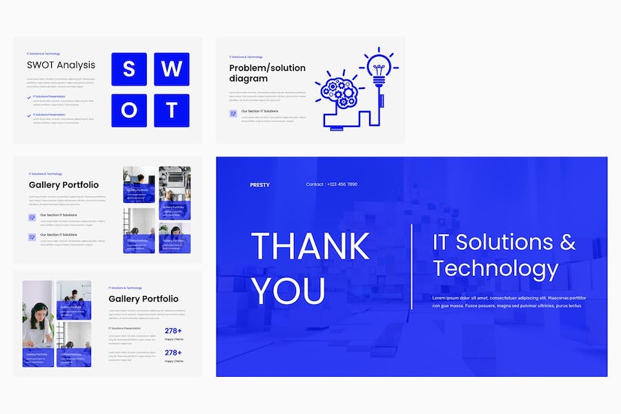 IT技术解决方案科技创新PPT模板 - 顶尖PPT