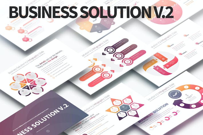 业务解决方案信息图形PPT模板 - 顶尖PPT