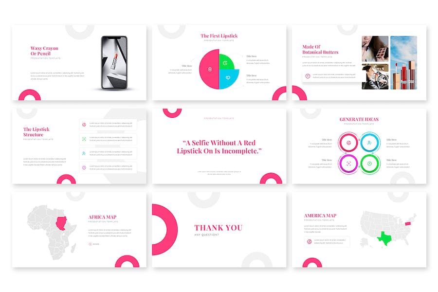 女性美妆化妆品产品展示介绍PPT模板 - 顶尖PPT