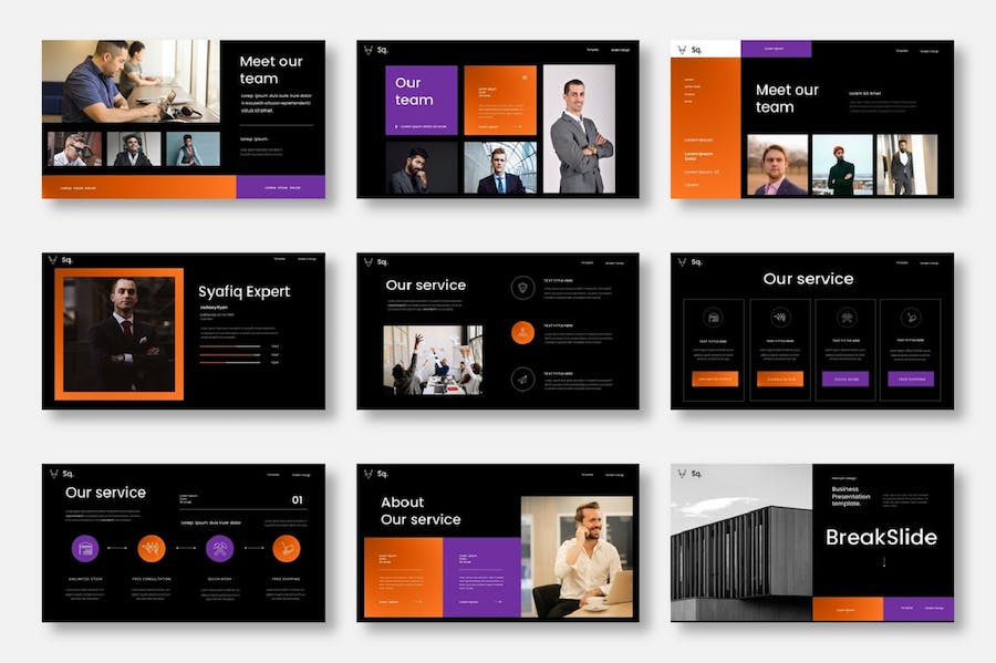 高端大气企业合作团队介绍商业计划项目总结汇报多用途PPT模板 - 顶尖PPT