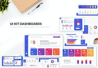 用户界面套件组件展示PPT模板 - 顶尖PPT