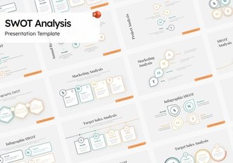 SWOT战略分析框架展示PPT模板 - 顶尖PPT