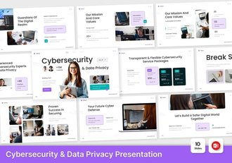 网络安全和数据隐私PowerPoint模板 - 顶尖PPT