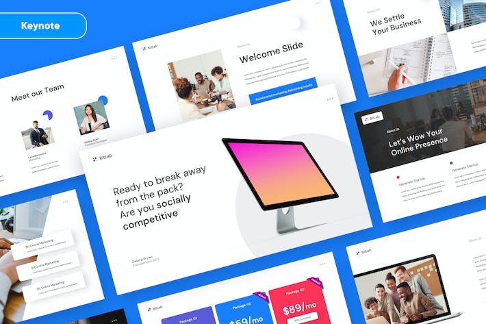 简介风格现代商业风格keynote模板 - 顶尖PPT