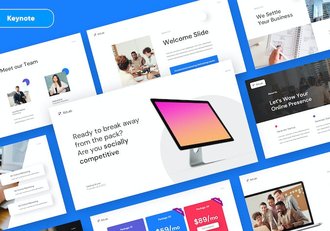 简介风格现代商业风格keynote模板 - 顶尖PPT