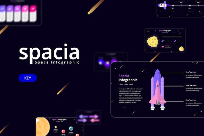 信息图表数据展示空间规划Keynote模板 - 顶尖PPT