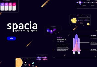 信息图表数据展示空间规划Keynote模板 - 顶尖PPT