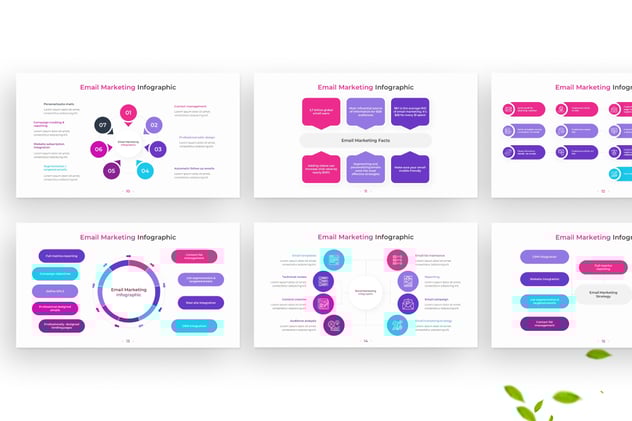 彩色信息图表演示PPT幻灯片 - 顶尖PPT