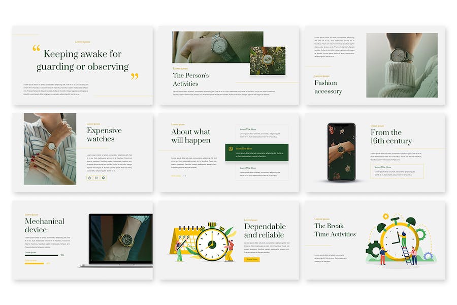 男士手表介绍keynote模板 - 顶尖PPT