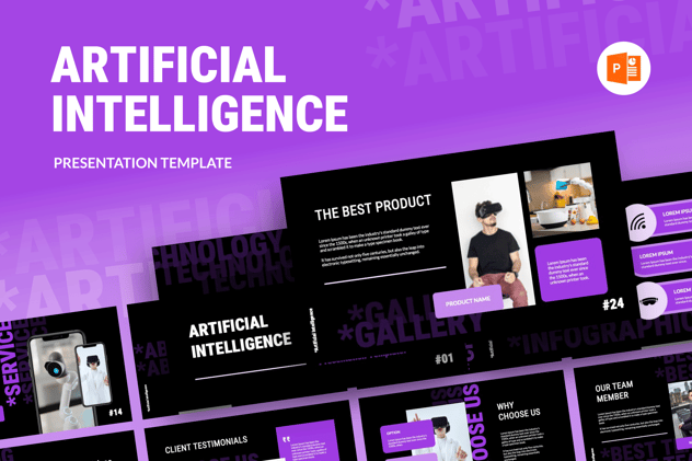 人工智能AI科技产品展示介绍PPT模板 - 顶尖PPT