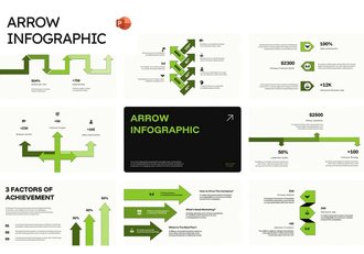 箭头流程图形PPT模板 - 顶尖PPT