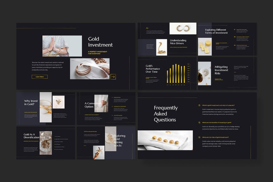 黄金投资理财PPT模板 - 顶尖PPT