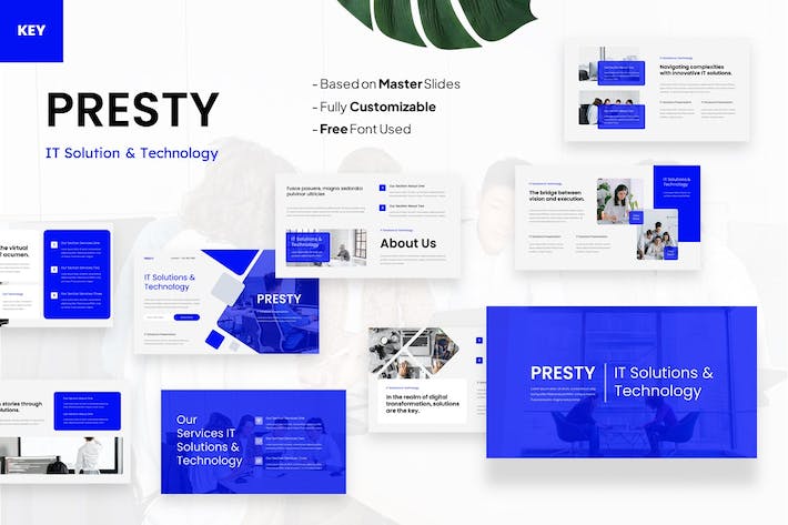 IT技术解决方案科技服务Keynote模板 - 顶尖PPT