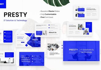 IT技术解决方案科技服务Keynote模板 - 顶尖PPT