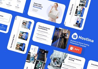 主机服务器业务介绍展示PPT模板 - 顶尖PPT