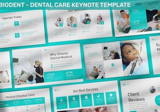 生物医学医疗牙科护理keynote模板 - 顶尖PPT