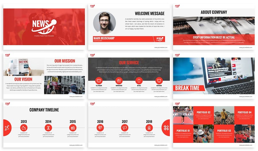 新闻媒体内容传播方案Keynote模板 - 顶尖PPT
